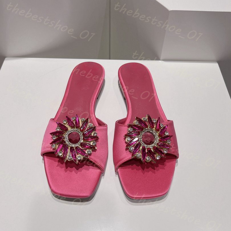 Designer-High-Heels, Luxusmarke, Strass-Lacklederschuhe, modische T-Riemen-Diamant-Sandalen, tropfenförmige Sonnenblumen-Kristall-Lederschuhe