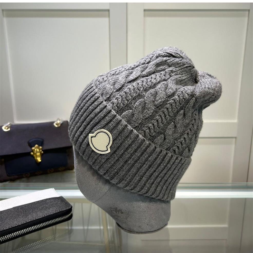 Berretti firmati Elegante cappello lavorato a maglia uomo donna Cappelli invernali caldi i252M