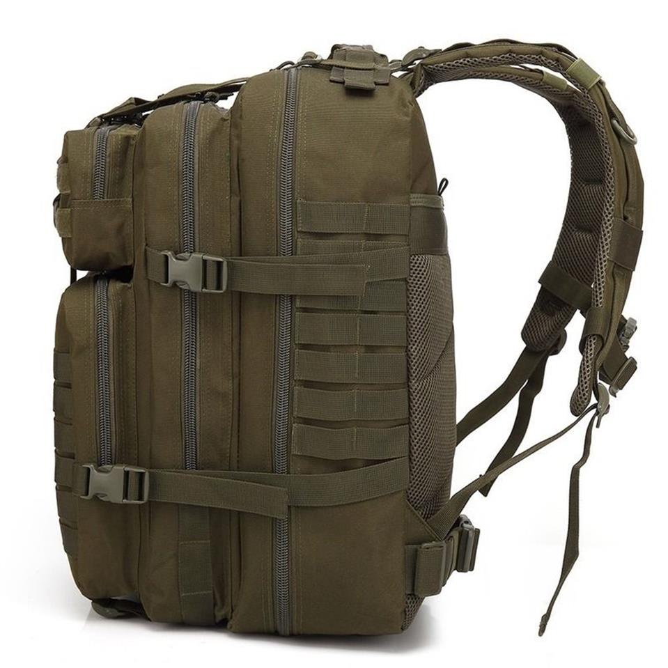 50L stor kapacitet Man Army Tactical Rackpacks Militära attackpåsar utomhus 3P Molle Pack för vandring camping jaktpåse244z