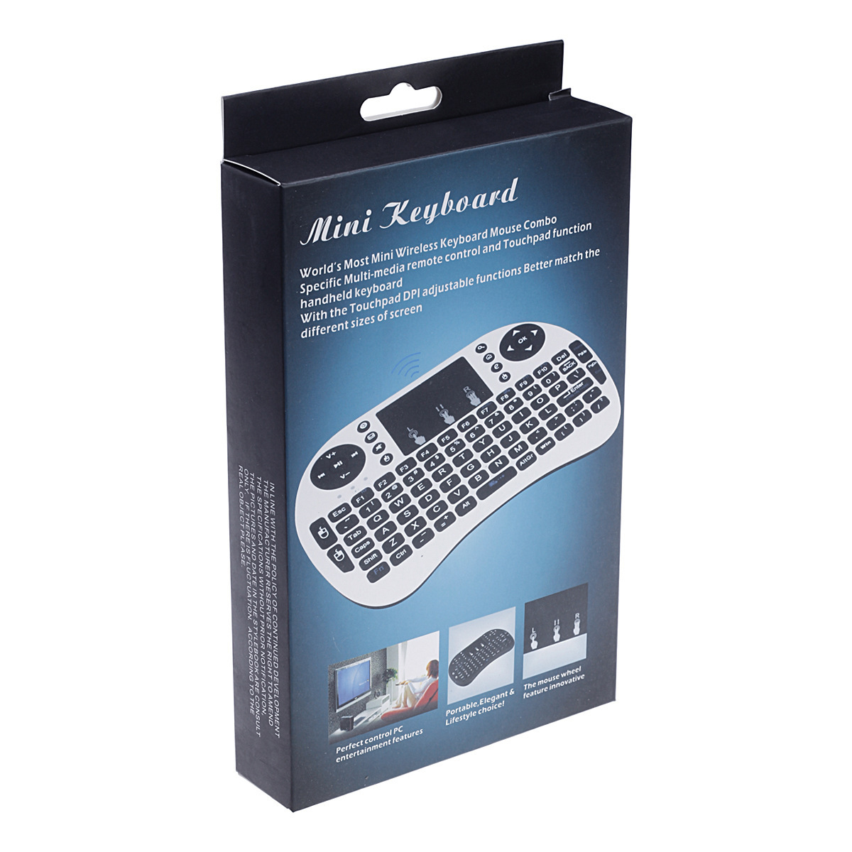 RII i8 Bakgrundsbelyst fjärrkontroll av luftmus Mini -tangentbord med pekplatta Bakgrundsbelysning Trådlös kontroll för Android Smart TV -låda MXQ M8S X96 T95 X92 HTPC PS3 Ny