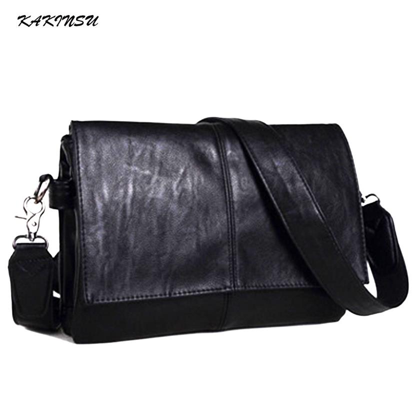 2018 NEW VINTAGE Men maletín Genuine Leather Men Messenger Bolsan Moda Mass Male Bols Bolsas de cuero Bolsas de hombro285p