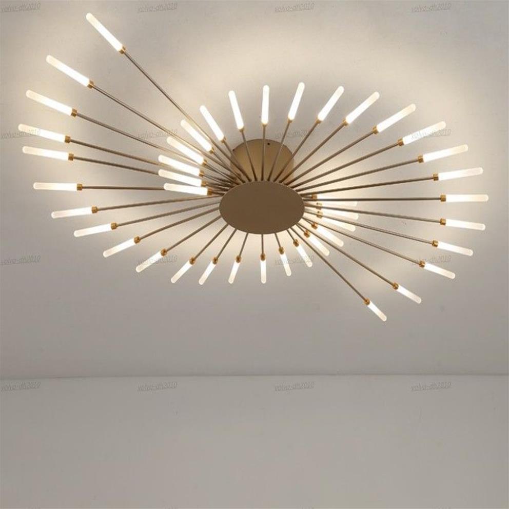 LED żyrandol sufit do jadalni salonu sypialnia Dekoracja domu wiszące światła złota lub czarne nowoczesne kreatywne nowe urządzenia LL341Q