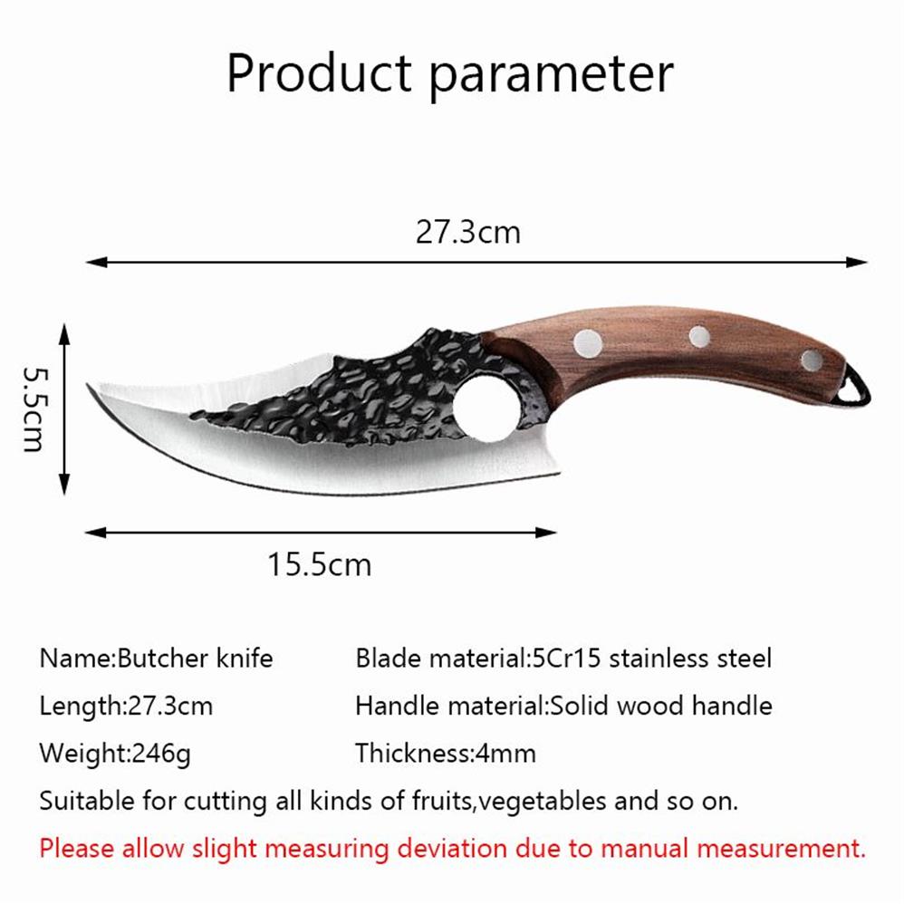 6 '' Mannaia Macellaio LNIFE Acciaio inossidabile Forgiato a mano Disossamento LNIFE Tagliere Affettare Coltelli da cucina Pentole Camping234r