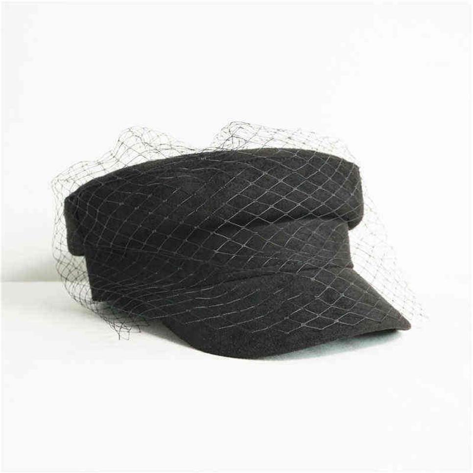 USPOP Brand Designer Fashion Autumn Winter Caps Women Mesh Yarn Newsboy Caps Flat Denim Caps AA2203043105