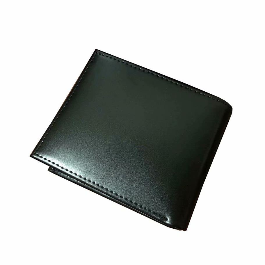 Leder -Herrengeschäft Kurzer Luxus Brieftasche Schwarz Geldbörse Karteninhaber Geschenkbox Kartenkoffer Klassiker Fashion Wallets253c