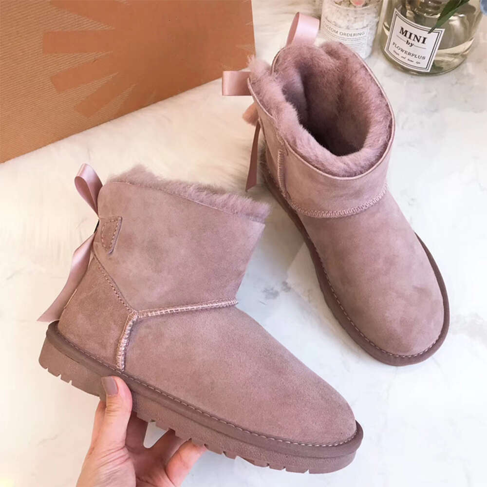 designer Ankle Snow Mini Kids Children Australia Style Genuine Suede Leather Warm Cotton Boots shoes Baby Size 21-35