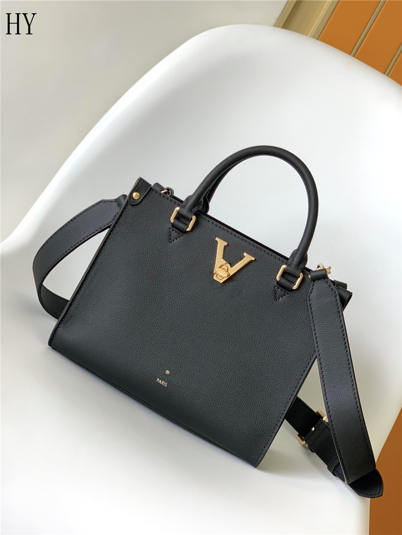 Роскошный дизайнерский замок Go Grained из телячьей кожи Noir M22311 Tote Tryon Сумка на плечо из теленка Кошелек 7A Лучшее качество