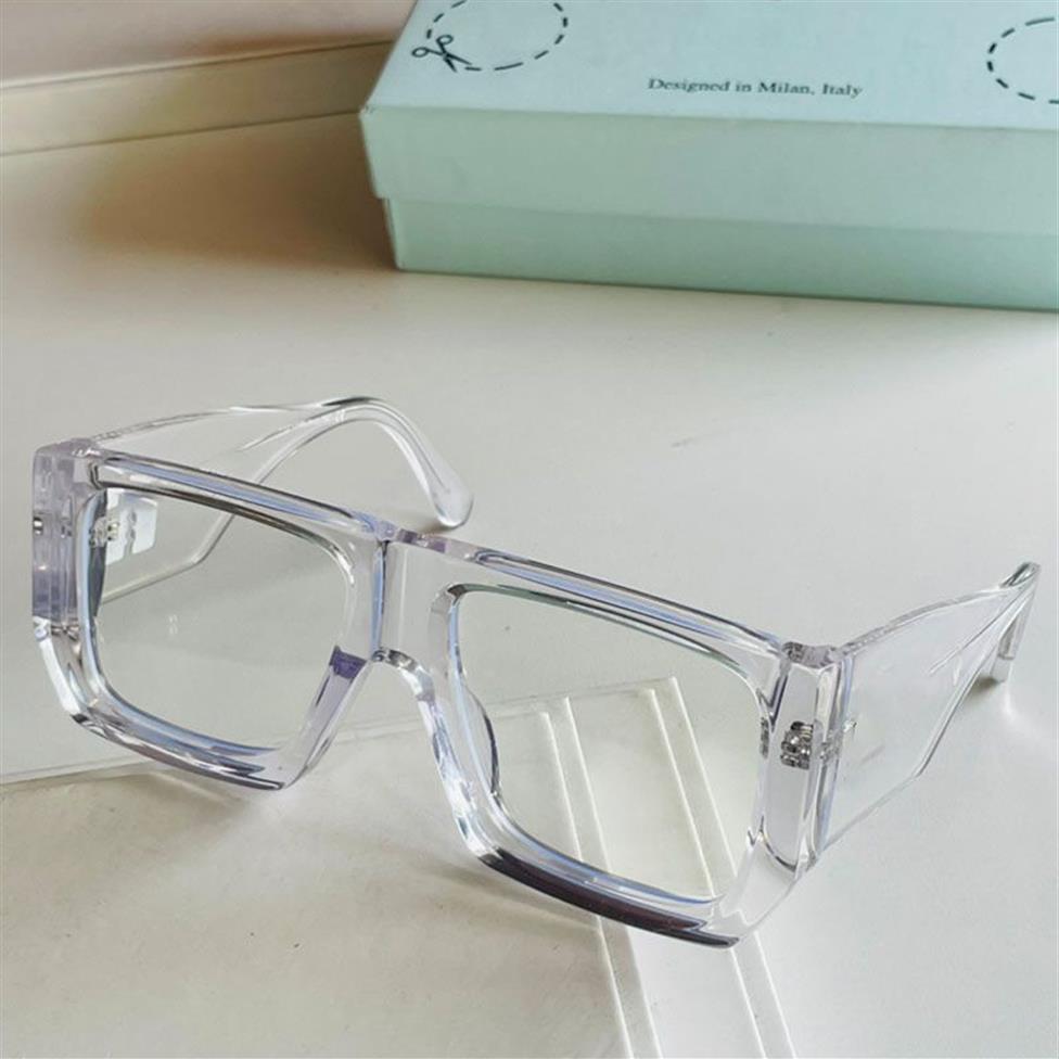 Mens Sunglasses ow40018U Transparent Square Frame Fashion All-match Style Tough Square Tooling Feel Super Thick Sheet White Classi293B