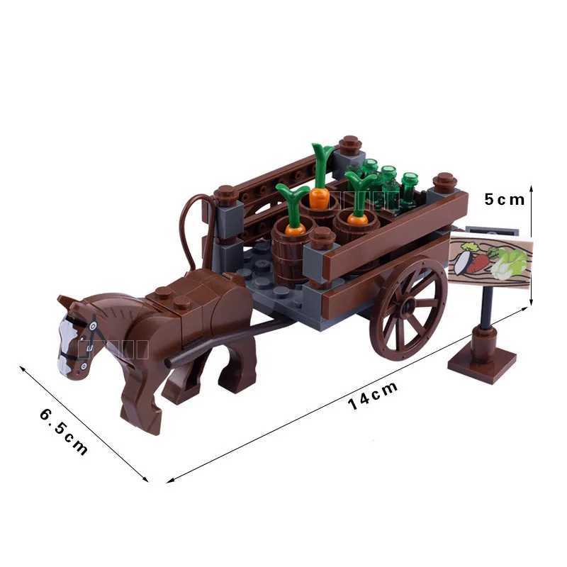 Electric/RC Car Ancient Military War Scene Parts Building Blocks Medieval Soldier Carriage Chariot City Accessories Bricks Toy for Children Gift