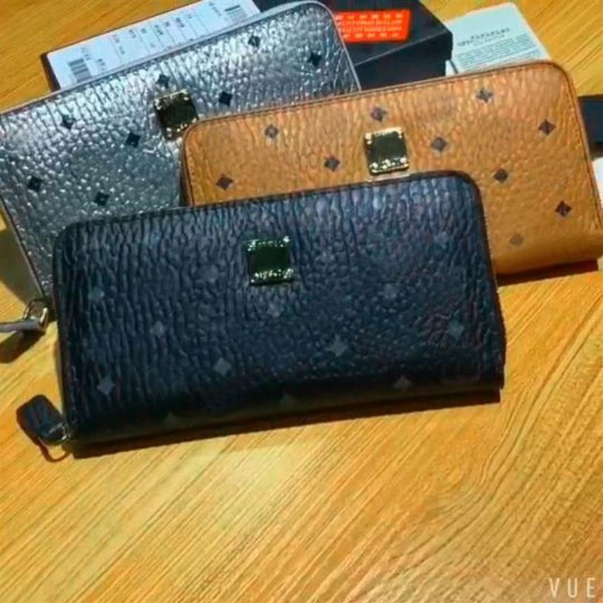 Korean fashion printed men's Long Wallet women's large capacity zipper wallet 8002244M