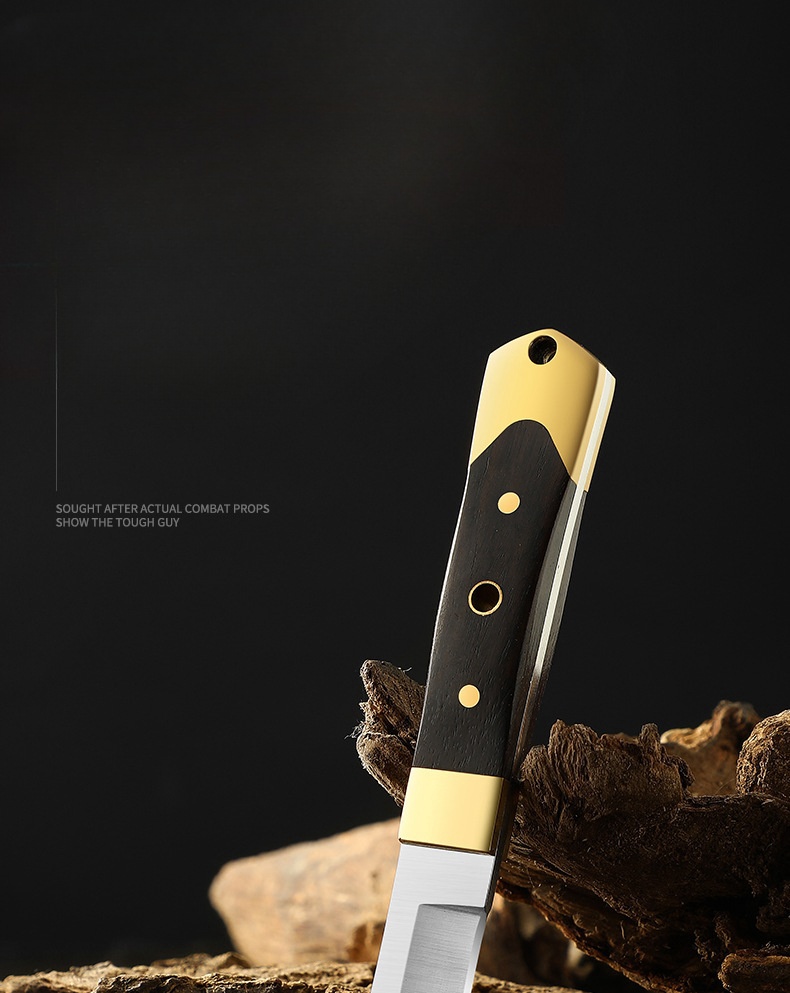 Knife self-defense outdoor survival knife sharp high hardness field survival tactics carry straight knife blade Strong, sharp, easy to use, and affordable