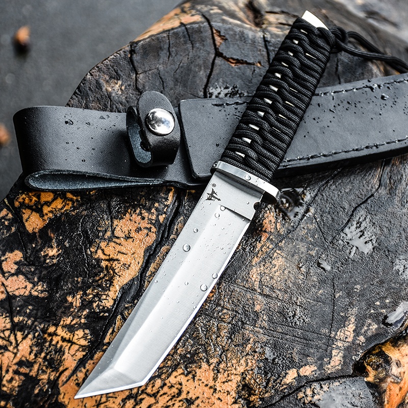 Knife self-defense outdoor survival knife sharp high hardness field survival tactics carry straight knife blade High quality products sharp