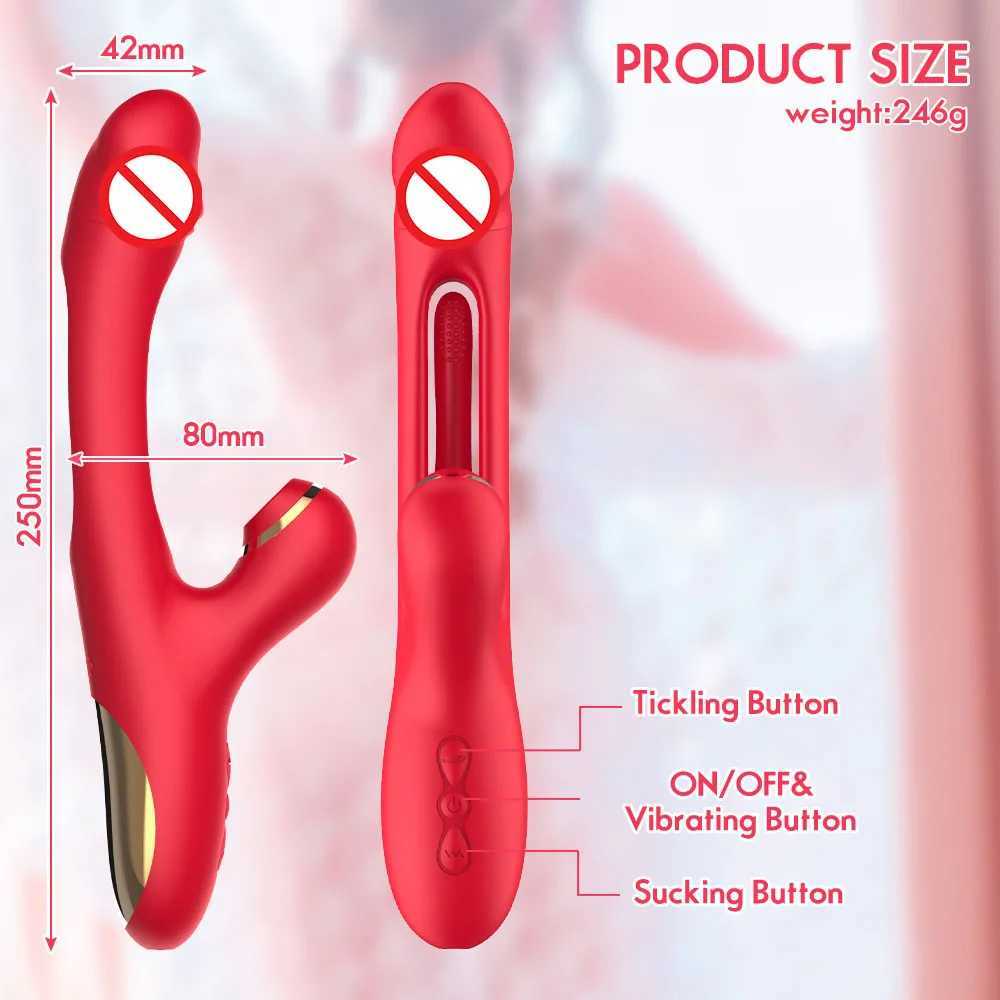 Vibratori Tapping Accarezzando Succhiare Vibratore le donne Succhia clitoride G spot Stimolatore del clitoride 21 modalità 3 in 1 Giocattolo del sesso Articoli adulti di sesso femminile 231209