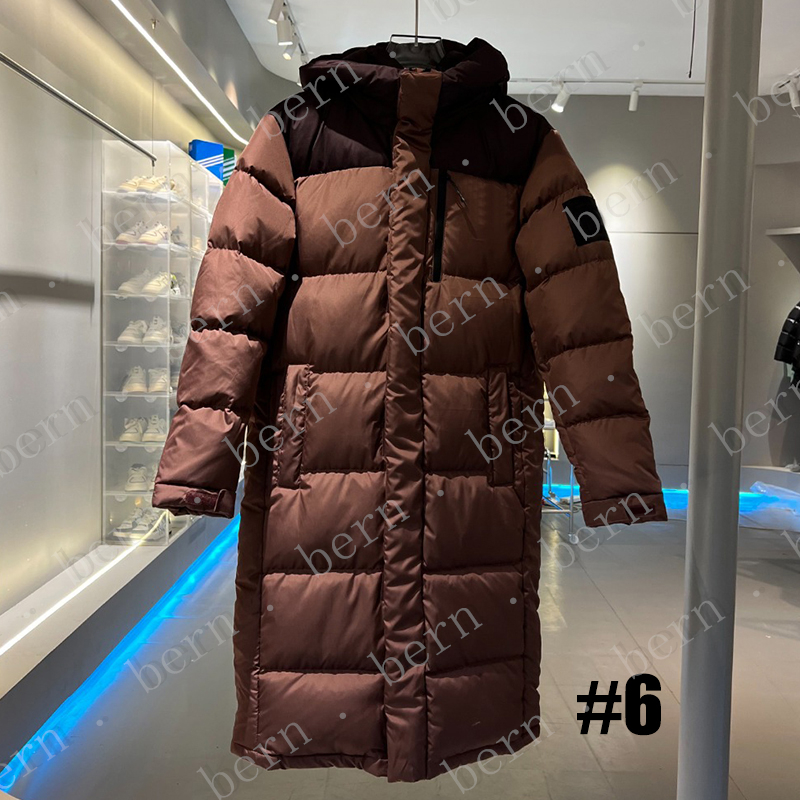 2Versions Premium Damen-Wintermäntel, warme lange Daunenjacke für Herren und Damen, Schwarz und Weiß, XS-XXL