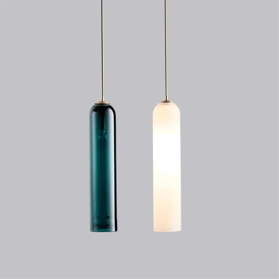 Lâmpadas pendentes moderna lâmpada pendente led vidro nórdico pendurado luminárias suspensão criativa sala de cabeceira quarto interior cha311n