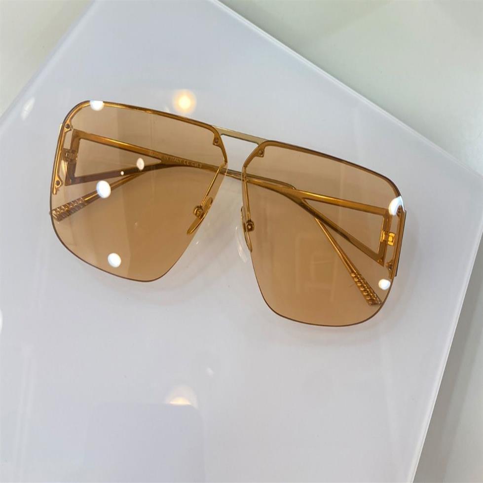 1065 Gold Gelb Schild Pilot Sonnenbrille Große Maske Sonnenbrille Große Sport Sonnenbrille für Damen Herren Top Qualität mit Box227v