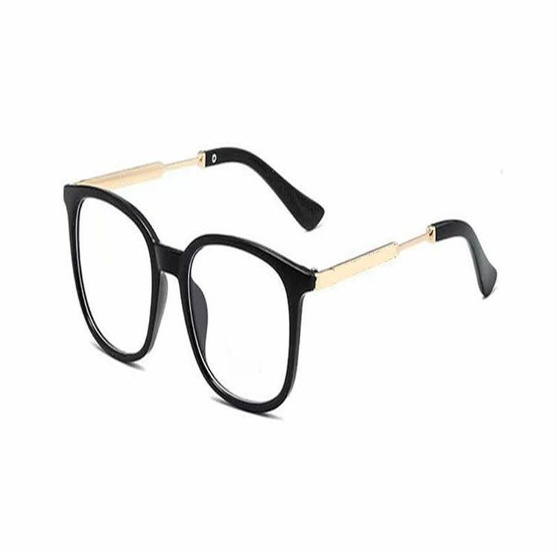 Nya mode solglasögon transparenta linser designer solglas män och kvinnor optiska glasögon sidor metall fyrkantiga glasögon full ram205h
