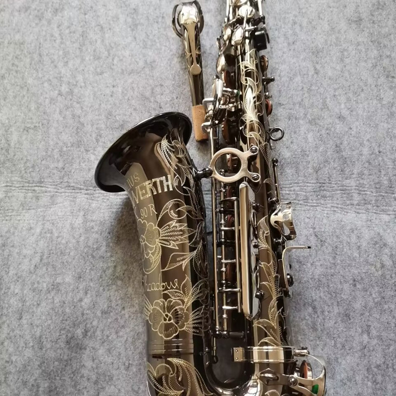 Nova Alemanha JK SX90R Keilwerth Alto Saxofone Alto Preto Níquel Liga de Prata Alto Sax Latão Instrumento Musical Profissional Com Caso Bocal