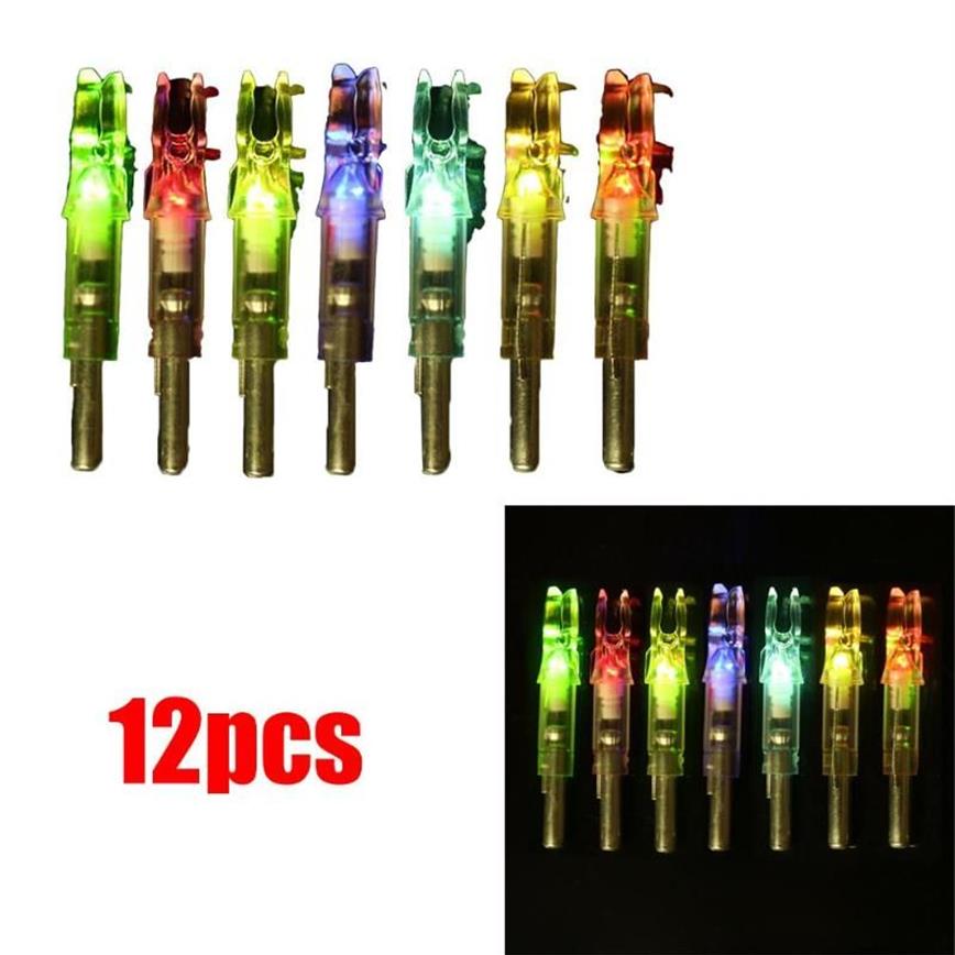 12 pièces automatiquement LED flèche lumineuse encoches queue pour flèches d'arbalète 6 2mm265h