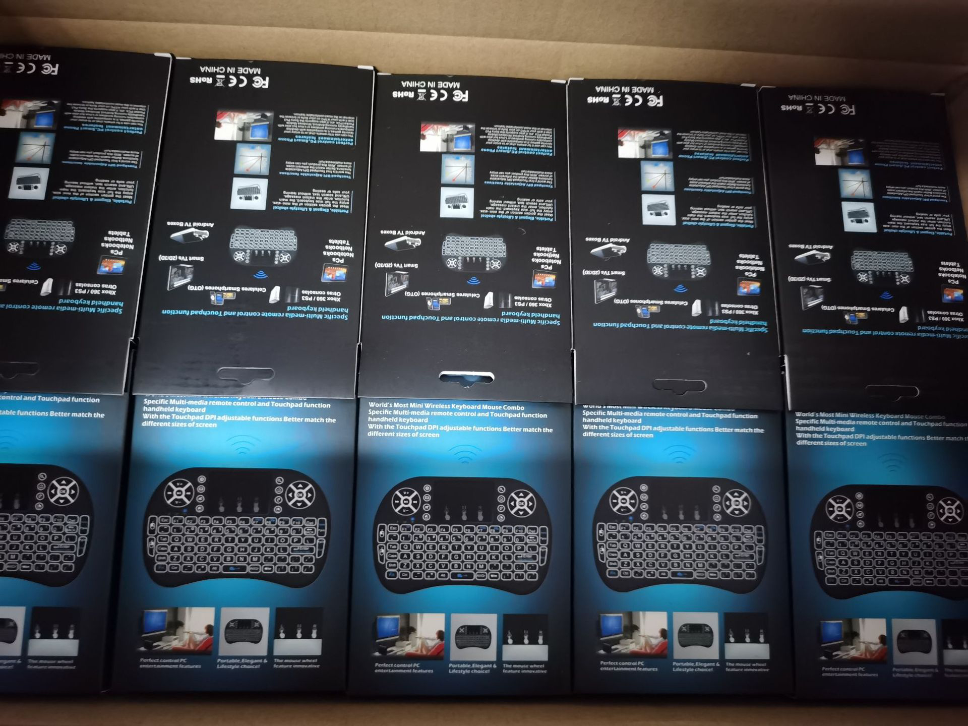 RII I8バックライトリモートエアマウスミニキーボードタッチパッドバックライト付きアンドロイドスマートテレビボックス用ワイヤレスコントロールMXQ M8S X96 T95 X92 HTPC PS3 NEW