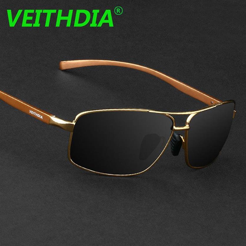 veithdiaブランドロゴデザインメンアルミニウム偏光サングラスドライビングサングラスゴーグルメガネOculosアクセサリー2458312E