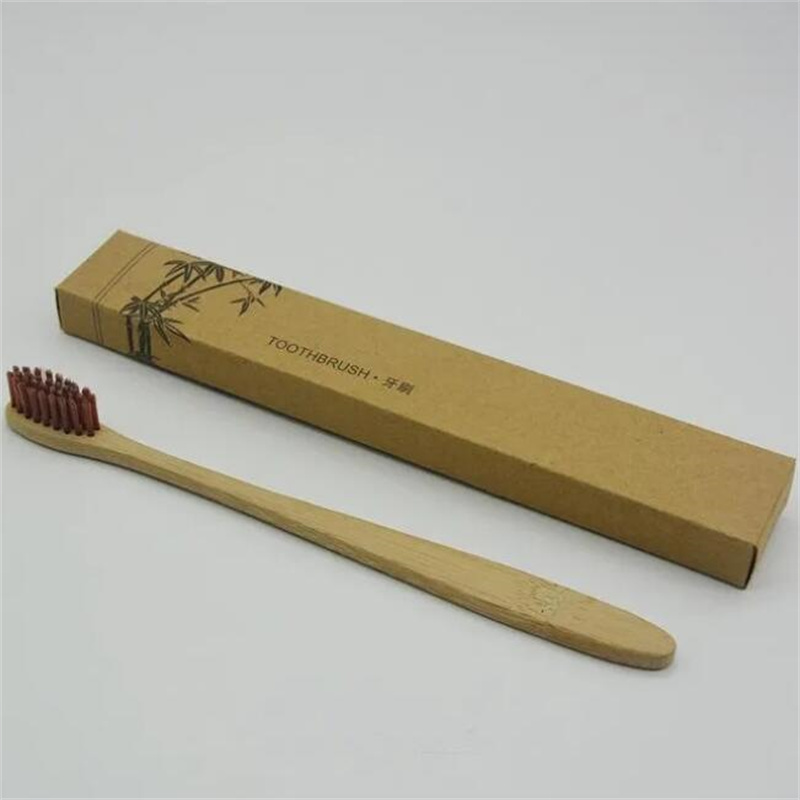 Mode bambu kol borrkrona krona miljömässigt trämås bambu tandborste mjuk nylon capitellum bambu tandborstar för hotell