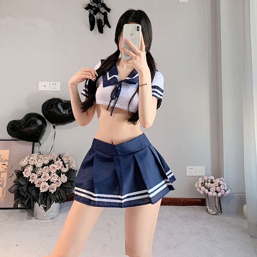 Yeni Japon Koreli Versiyon Öğrenci Üniforma Seksi Okul Kız Oynuyor Kostüm Mini Etek Cosplay Kostümleri Çift Seks Oyunu