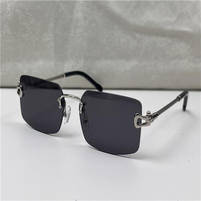 selling vintage sunglasses rimless lens braided chain and chain buckle temple glasses business fashion avant-garde uv400 light dec208z