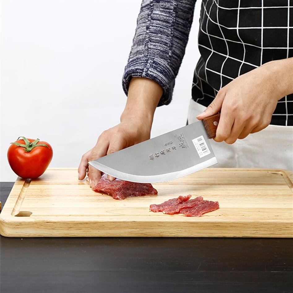 Cuchillo de carnicero LNIFE chino forjado de acero inoxidable profesional de 8 pulgadas, cuchillo de carnicero para picar, cuchillos de Chef de cocina 252N