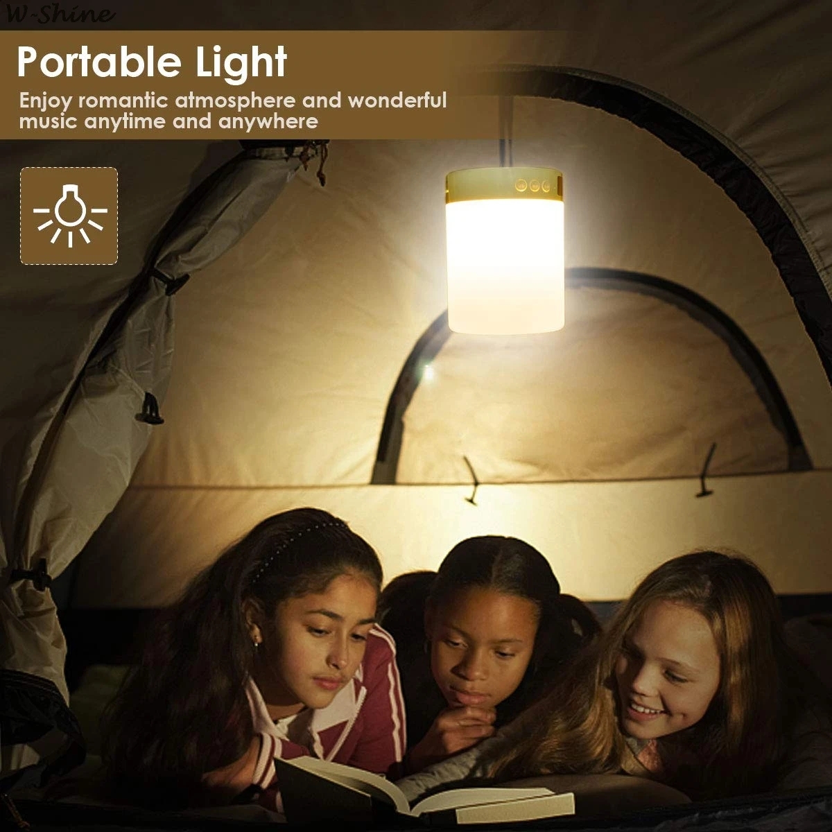 Portabel sängen Lampbord nattljus Bluetooth -högtalarmusik TF -kort FM Radio Alarmklocka Digital ljus LED Multicolor Outdoor Speaker Light Birthday Presents