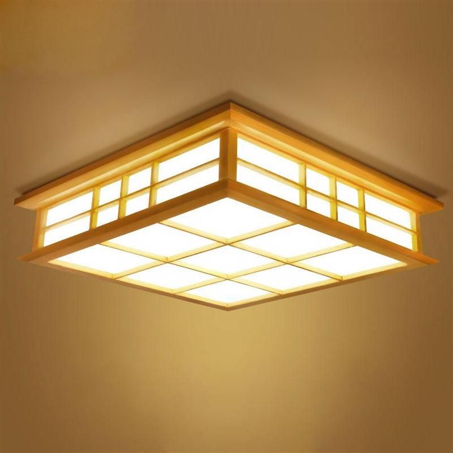 Потолочные светильники в японском стиле Tatami Lamp Светодиодные деревянные потолочные освещение столовая спальня лампа Teahouse 0033260Q