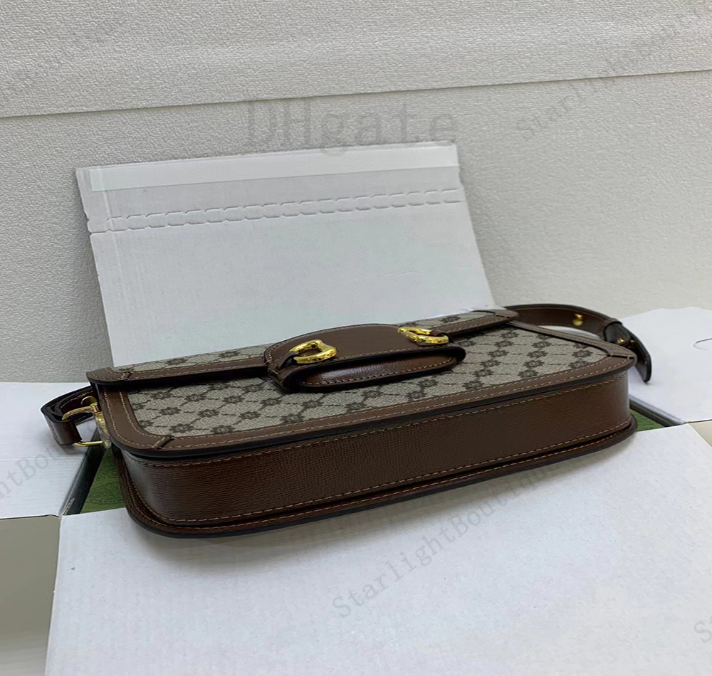 Luxe Horsebit zadeltas Designer Crossbody schoudertas Hoogwaardige mode lederen canvas handtas Mini-onderarmtas voor dames Verschillende gelegenheden en kledingstijlen