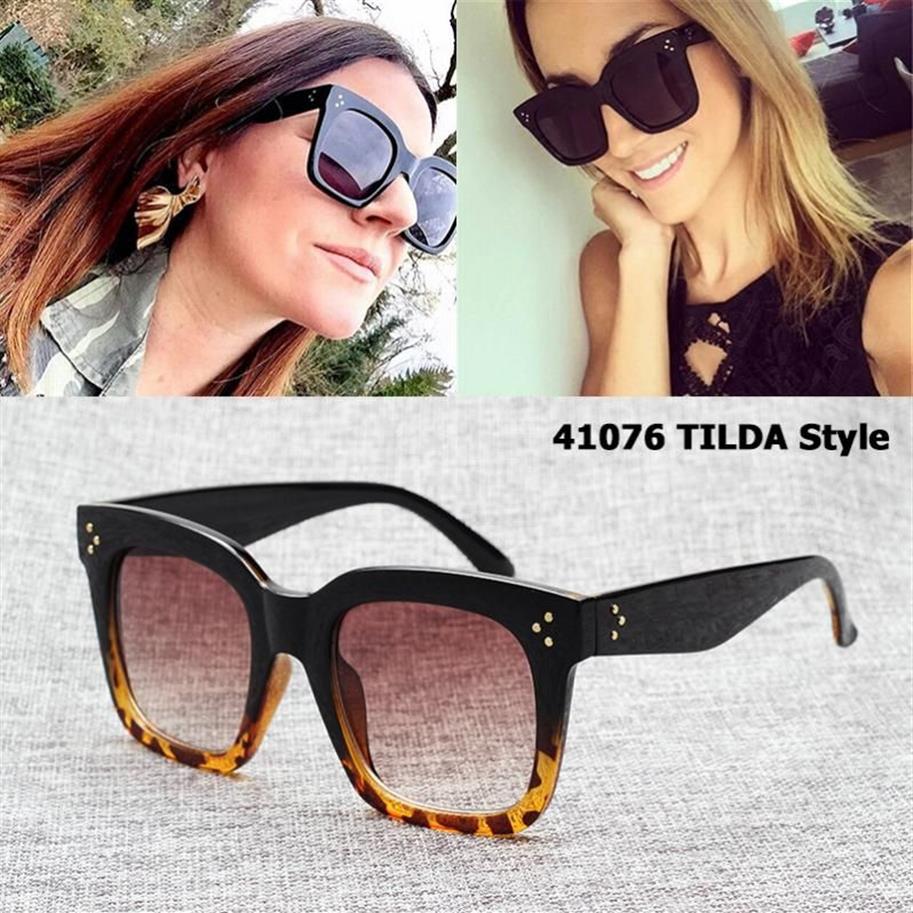 JackJad Neue Mode 41076 TILDA Stil Drei Punkte Sonnenbrille Frauen Gradienten Marke Design Vintage Quadrat Sonnenbrille212y