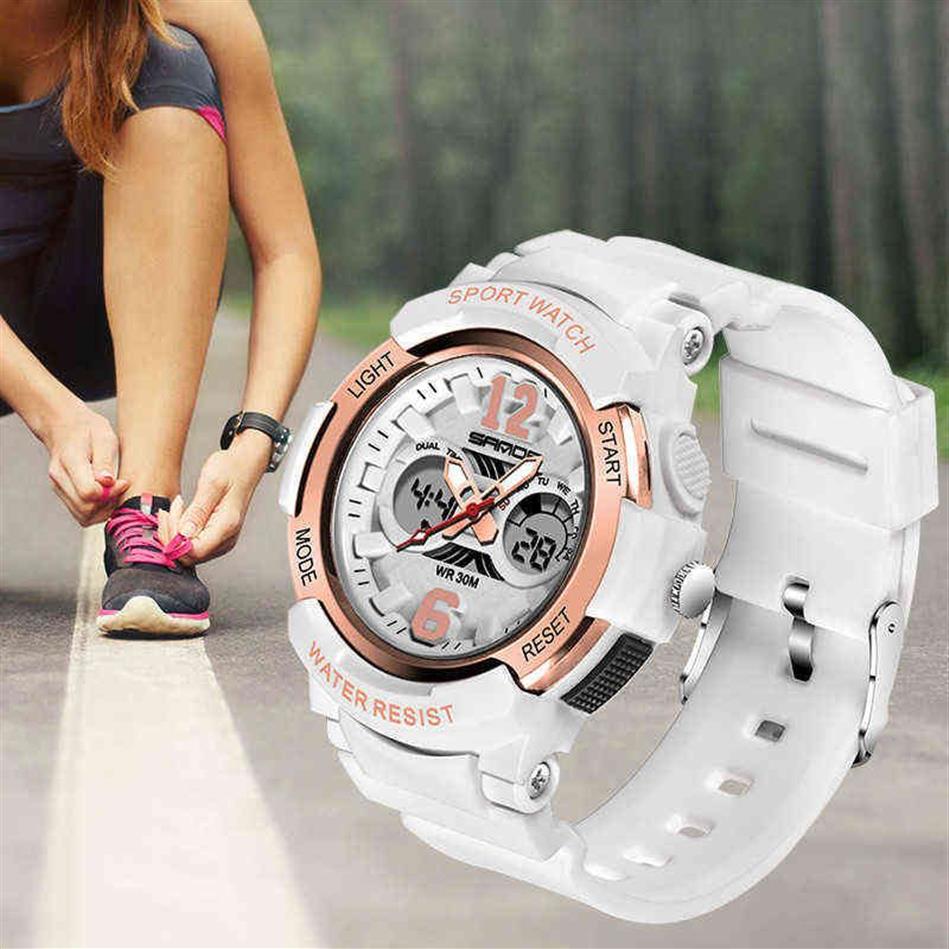 Mode Women Sports Watch G Waterproof Digital LED Ladies Thock Military Electronic Army Wristwatch Clock Girl Reloj Watch 220105286G