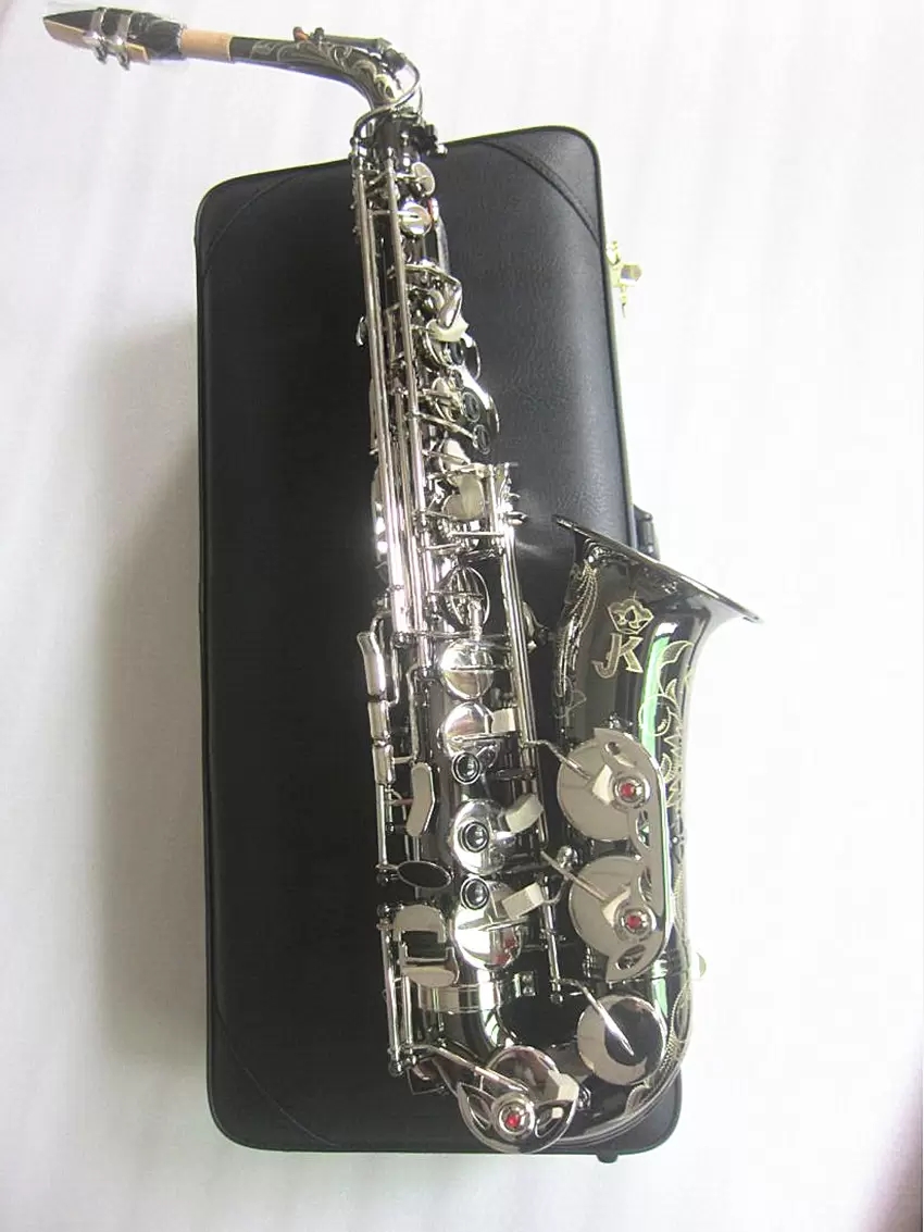 Nova alemanha jk sx90r keilwerth saxofone alto preto níquel prata liga alto sax instrumento musical de bronze com caso bocal