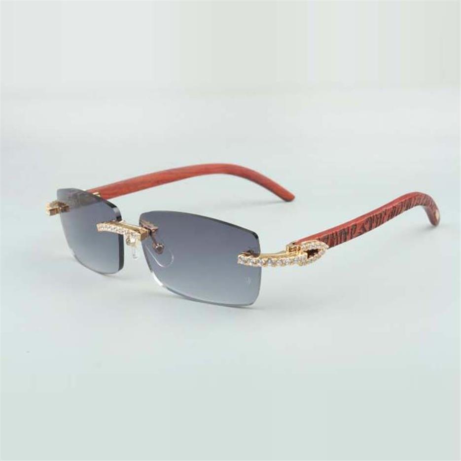 Endlose Diamond Buffs Sonnenbrille 3524012 mit Bügeln aus Tigerholz und 56-mm-Linse276S