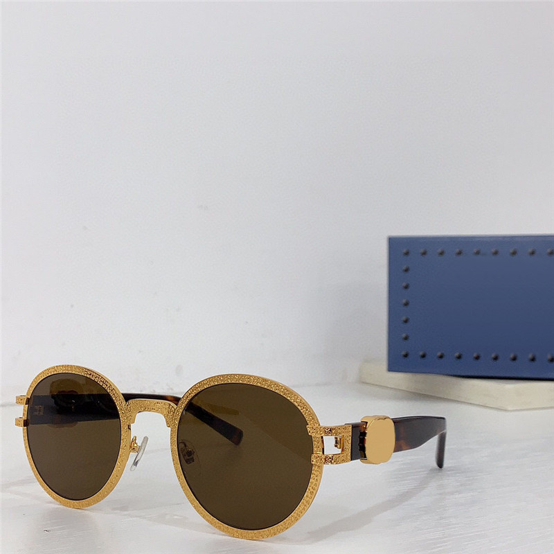 Nouveau design de mode lunettes de soleil rondes 1607 cadre en métal exquis style simple et populaire lunettes de protection UV400 extérieures polyvalentes