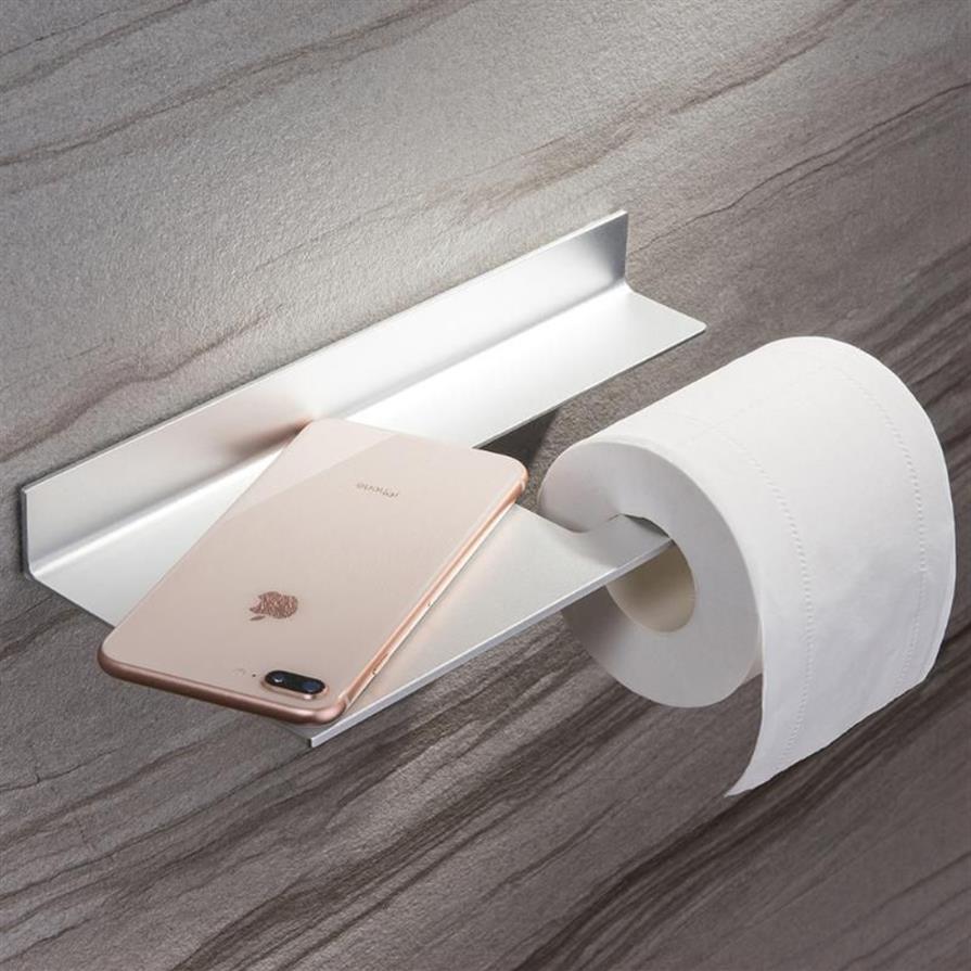 Toilet Paper Roll Paper Holder Stainless Steel Wall-mounted Bathroom Toilet Paper Holder Aluminum Accessories Hanging Type302j