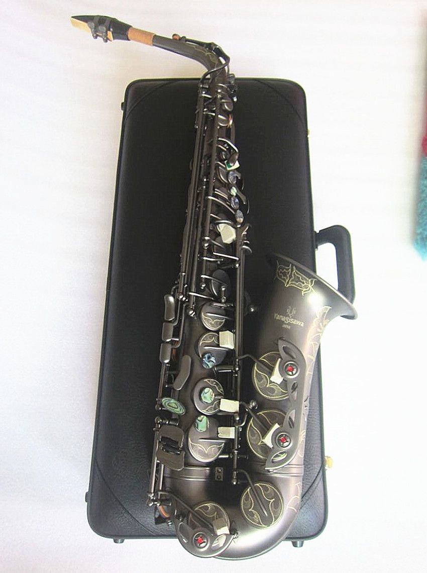 Saxofone alto plano de qualidade profissional, nova qualidade, preto, fosco, instrumentos musicais, super tocado, saxofone