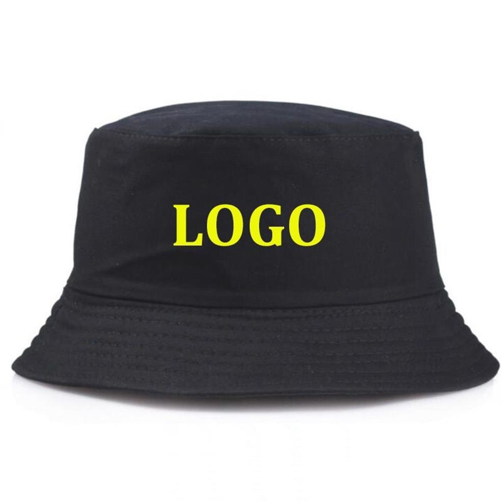 Aangepaste Emmer Hoed Outdoor DIY logo Visser Hoeden Sport Cap Mannen Vrouwen Katoen Vissen Caps198w