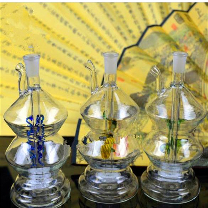 Tuyaux en verre brûleur à mazout conduites d'eau en verre narguilés pour fumer de l'huile bouilloires à narguilé en verre de formes multiples