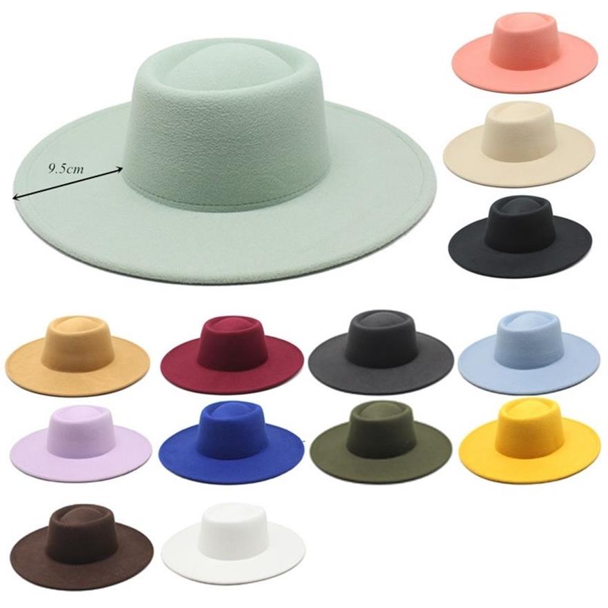 Kadın Şapkası Fedoras Erkek Sonbahar Kış Hissedilen Geniş Panama Headgear Tasarımcı Moda Siyah Şapel Plajı Brim Pembe Bayanlar 2273V