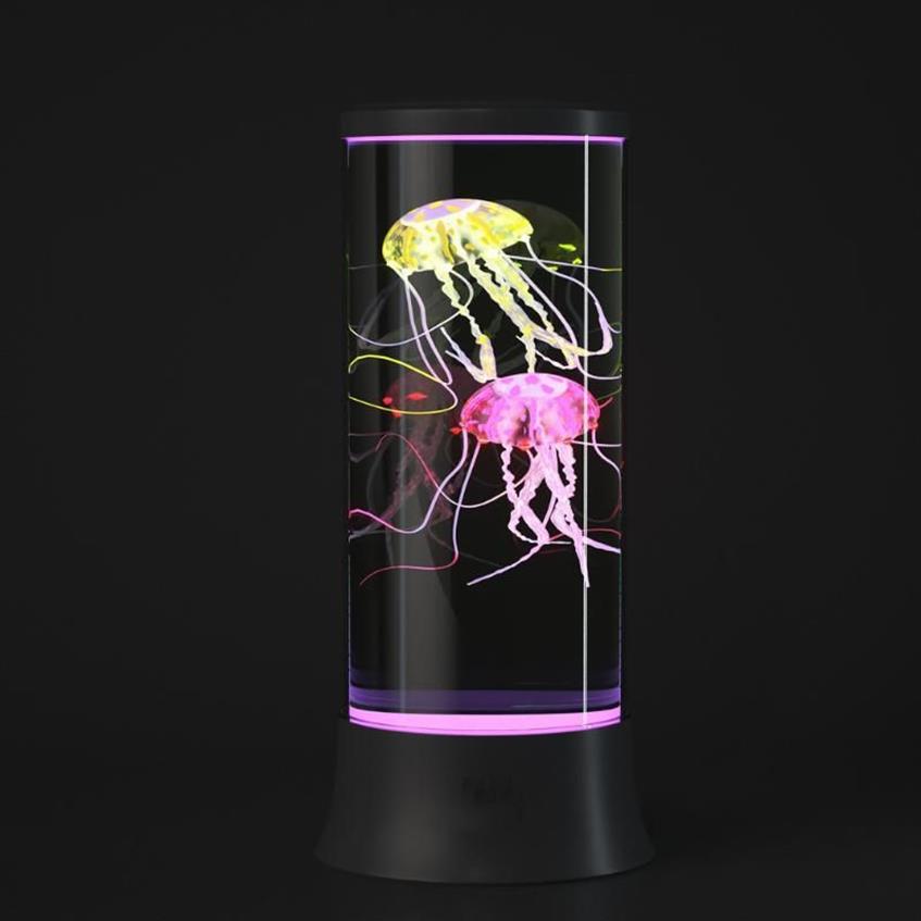 Bokljus Fenglaiyi Jellyfish Tank Marine World Swimming Mood Light LED Colorful Aquarium Night Children's Lamp Decorative321n