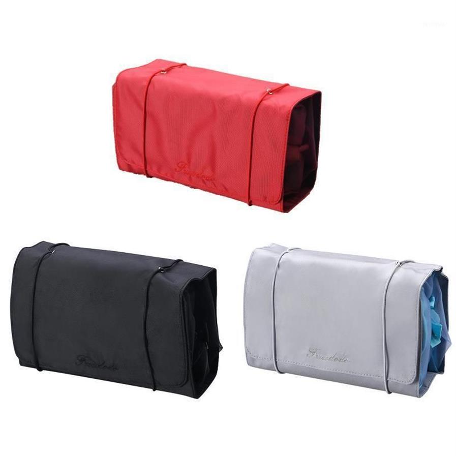 Storage Bags Toiletry Bag Roll Up Makeup Organizer Cosmetic Carry Pouch264c