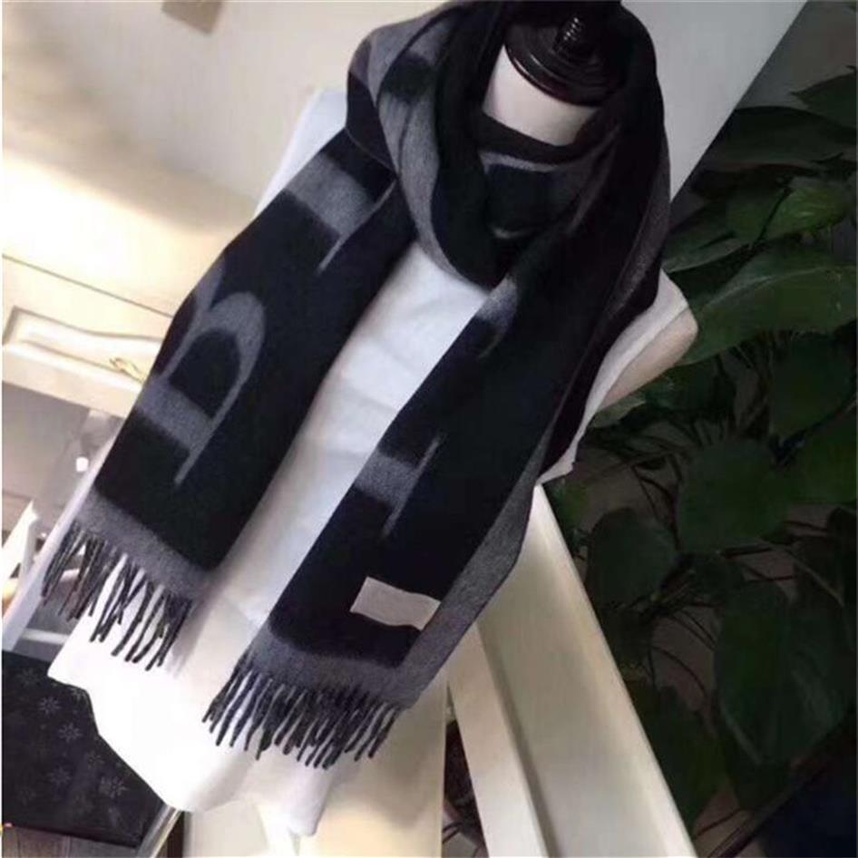 Fashion Warm BB Scarves for Women's Long Cashmere Winter Mink Wool Blend Soft Warm Letter Scarf Wrap Shawl Plaid Scarf272c