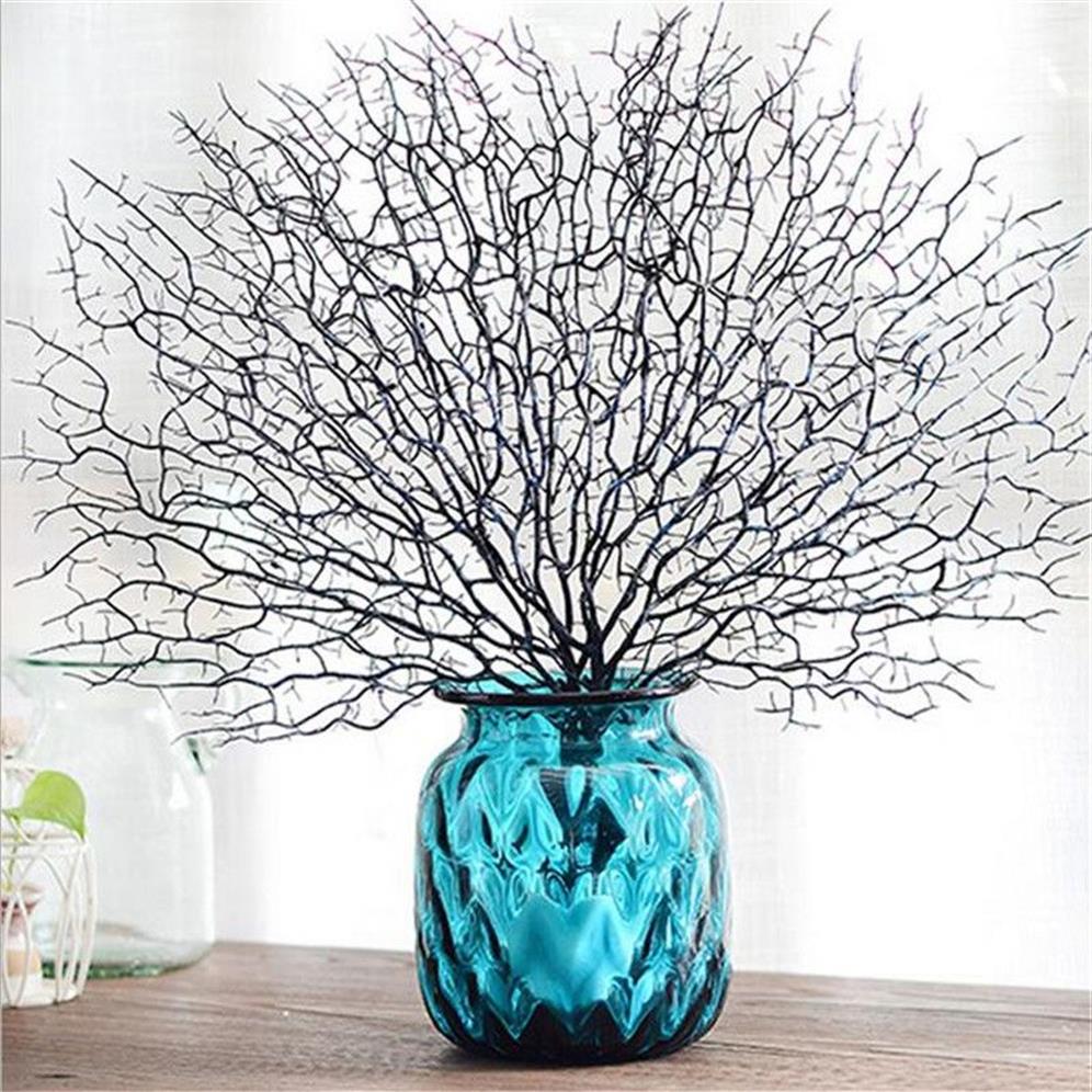 45 cm Artificial Plastic Tree Branch White Coral Wedding Decorations Home Decoration Simulation Peacock Coral Dried Branch Fake PLA239P