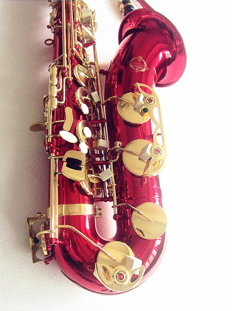 2024 novo saxofone tenor melhor qualidade suzuki b plana tenor sax instrumento musical vermelho com caso de nível profissional