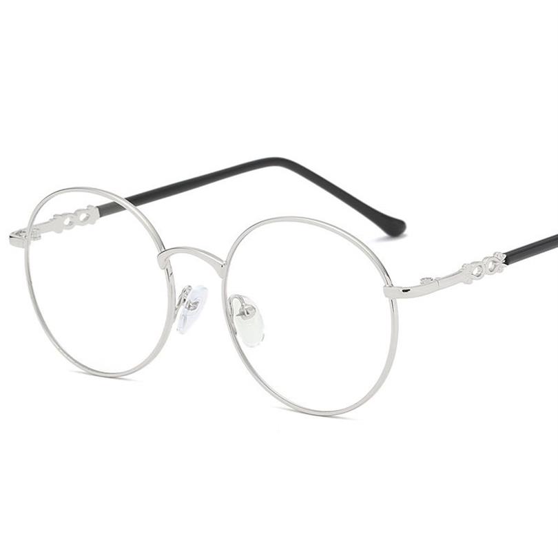 Nowe okulary kobiety ramy optyczne metalowe okulary rama przezroczystą soczewkę Eyeware Czarne Sier Gold Eye Glass FML253X