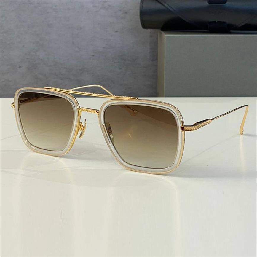 Designer överdimensionerade solglasögon Kvinnor Män Eyewear Fashion Mach Flight006 Collection Design Classic Metal Frame Vintage Retro Sunglas296o