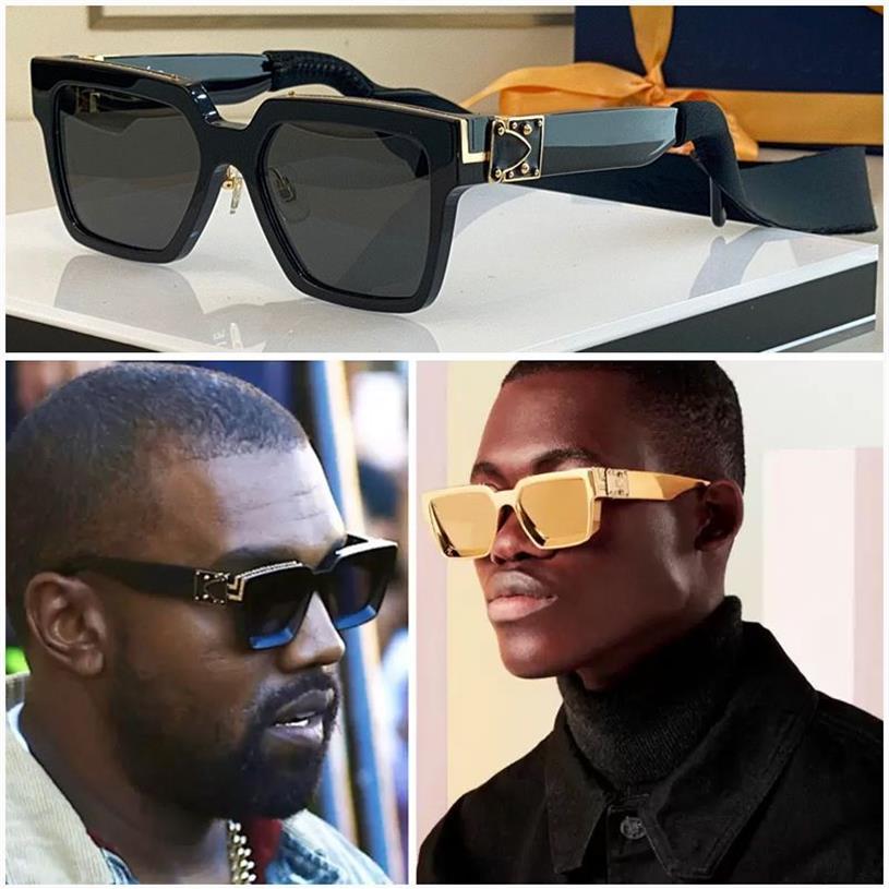 Прямоугольные солнцезащитные очки, дизайнерские очки, очки-миллионеры, квадратная оправа, большие ацетатные линзы ручной работы с блестящими золотыми линзами UV400 St304e